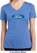 Ladies Ford Shirt Ford Oval Moisture Wicking V-neck Tee T-Shirt