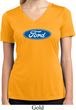 Ladies Ford Shirt Ford Oval Moisture Wicking V-neck Tee T-Shirt