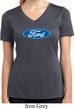 Ladies Ford Shirt Ford Oval Moisture Wicking V-neck Tee T-Shirt