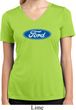 Ladies Ford Shirt Ford Oval Moisture Wicking V-neck Tee T-Shirt