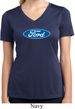 Ladies Ford Shirt Ford Oval Moisture Wicking V-neck Tee T-Shirt