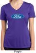 Ladies Ford Shirt Ford Oval Moisture Wicking V-neck Tee T-Shirt