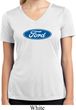 Ladies Ford Shirt Ford Oval Moisture Wicking V-neck Tee T-Shirt