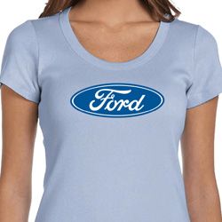 Ladies Ford Shirt Ford Oval Scoop Neck Tee T-Shirt