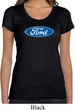 Ladies Ford Shirt Ford Oval Scoop Neck Tee T-Shirt