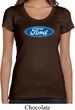 Ladies Ford Shirt Ford Oval Scoop Neck Tee T-Shirt