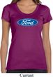 Ladies Ford Shirt Ford Oval Scoop Neck Tee T-Shirt