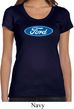 Ladies Ford Shirt Ford Oval Scoop Neck Tee T-Shirt