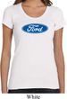 Ladies Ford Shirt Ford Oval Scoop Neck Tee T-Shirt