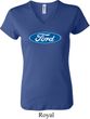 Ladies Ford Shirt Ford Oval V-neck Tee T-Shirt