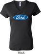 Ladies Ford Shirt Ford Oval V-neck Tee T-Shirt