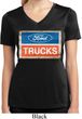 Ladies Ford Shirt Ford Trucks Logo Moisture Wicking V-neck Tee T-Shirt