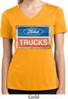 Ladies Ford Shirt Ford Trucks Logo Moisture Wicking V-neck Tee T-Shirt