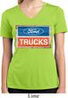 Ladies Ford Shirt Ford Trucks Logo Moisture Wicking V-neck Tee T-Shirt