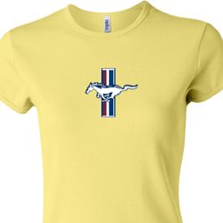 Ladies Ford Shirt Legend Lives Crest Small Print Crewneck Tee T-Shirt Ladies Ford Shirt Legend Lives Crest Small Print Crewneck Tee T-Shirt