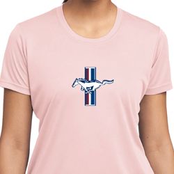 Ladies Ford Shirt Legend Lives Crest Small Print Moisture Wicking Tee Ladies Ford Shirt Legend Lives Crest Small Print Moisture Wicking Tee