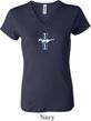 Ladies Ford Shirt Legend Lives Crest Small Print V-neck Tee T-Shirt