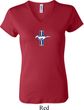 Ladies Ford Shirt Legend Lives Crest Small Print V-neck Tee T-Shirt