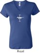Ladies Ford Shirt Legend Lives Crest Small Print V-neck Tee T-Shirt