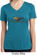 Ladies Ford Shirt Make It My Mustang Moisture Wicking V-neck Shirt