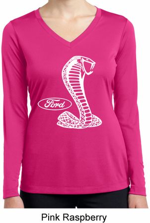 Ladies Ford Shirt Mustang Cobra Dry Wicking Long Sleeve Shirt