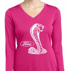 Ladies Ford Shirt Mustang Cobra Dry Wicking Long Sleeve Shirt Ladies Ford Shirt Mustang Cobra Dry Wicking Long Sleeve Shirt
