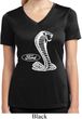 Ladies Ford Shirt Mustang Cobra Moisture Wicking V-neck Shirt