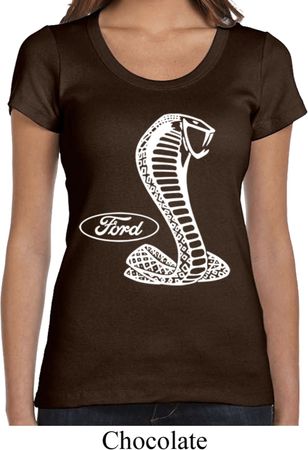 Ladies Ford Shirt Mustang Cobra Scoop Neck Shirt