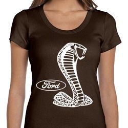 Ladies Ford Shirt Mustang Cobra Scoop Neck Shirt Ladies Ford Shirt Mustang Cobra Scoop Neck Shirt