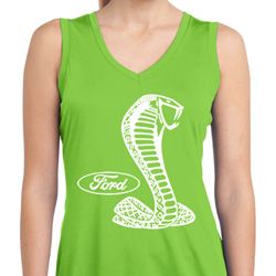 Ladies Ford Shirt Mustang Cobra Sleeveless Moisture Wicking Shirt Ladies Ford Shirt Mustang Cobra Sleeveless Moisture Wicking Shirt