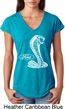 Ladies Ford Shirt Mustang Cobra Tri Blend V-Neck Shirt