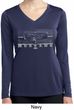 Ladies Ford Shirt Mustang Honeycomb Grille Dry Wicking Long Sleeve