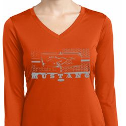 Ladies Ford Shirt Mustang Honeycomb Grille Dry Wicking Long Sleeve Ladies Ford Shirt Mustang Honeycomb Grille Dry Wicking Long Sleeve
