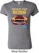 Ladies Ford Shirt Mustang Who's The Boss Crewneck Shirt