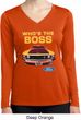 Ladies Ford Shirt Mustang Who's The Boss Dry Wicking Long Sleeve Shirt