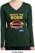 Ladies Ford Shirt Mustang Who's The Boss Dry Wicking Long Sleeve Shirt