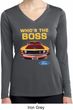 Ladies Ford Shirt Mustang Who's The Boss Dry Wicking Long Sleeve Shirt