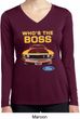 Ladies Ford Shirt Mustang Who's The Boss Dry Wicking Long Sleeve Shirt