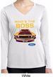 Ladies Ford Shirt Mustang Who's The Boss Dry Wicking Long Sleeve Shirt