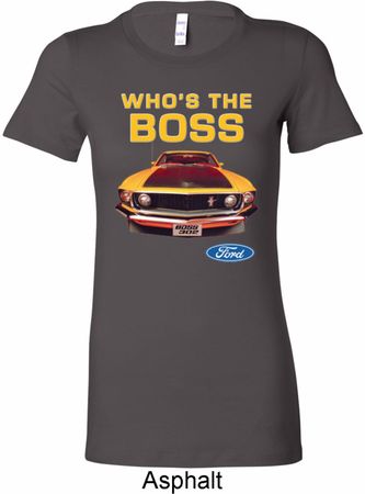 Ladies Ford Shirt Mustang Who's The Boss Longer Length Shirt
