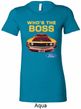 Ladies Ford Shirt Mustang Who's The Boss Longer Length Shirt