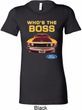 Ladies Ford Shirt Mustang Who's The Boss Longer Length Shirt