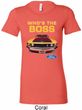 Ladies Ford Shirt Mustang Who's The Boss Longer Length Shirt