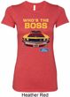 Ladies Ford Shirt Mustang Who's The Boss Longer Length Shirt
