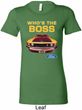 Ladies Ford Shirt Mustang Who's The Boss Longer Length Shirt