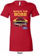 Ladies Ford Shirt Mustang Who's The Boss Longer Length Shirt
