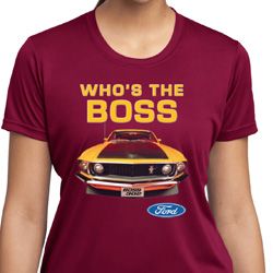 Ladies Ford Shirt Mustang Who's The Boss Moisture Wicking Shirt Ladies Ford Shirt Mustang Who's The Boss Moisture Wicking Shirt