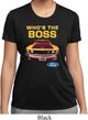 Ladies Ford Shirt Mustang Who's The Boss Moisture Wicking Shirt