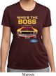 Ladies Ford Shirt Mustang Who's The Boss Moisture Wicking Shirt