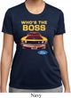 Ladies Ford Shirt Mustang Who's The Boss Moisture Wicking Shirt